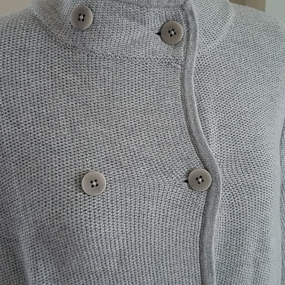 Talbots Lambswool Blend Sweater Grey Large Petite - Picture 2 of 9